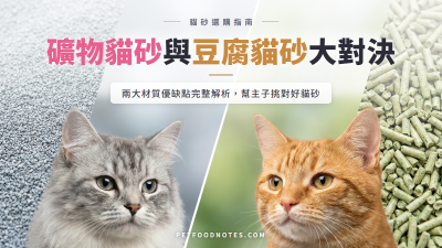 礦物貓砂與豆腐貓砂：兩大主流材質優缺點比較與選擇指南