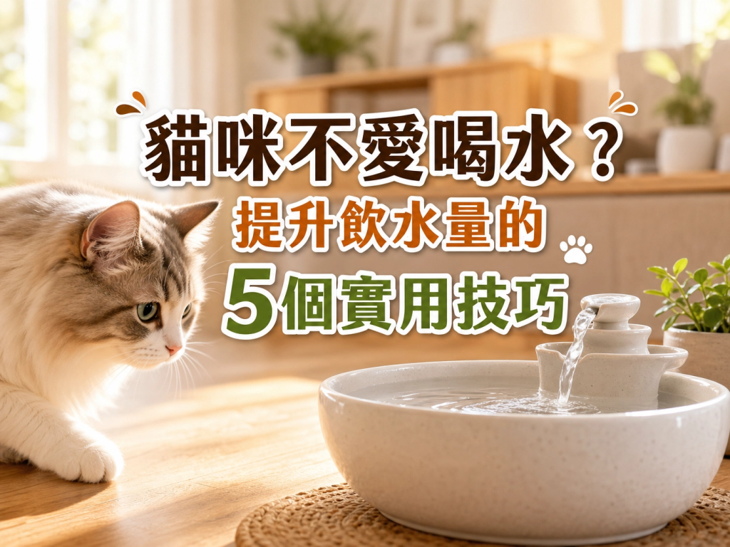 貓咪不愛喝水？提升飲水量的5個實用技巧