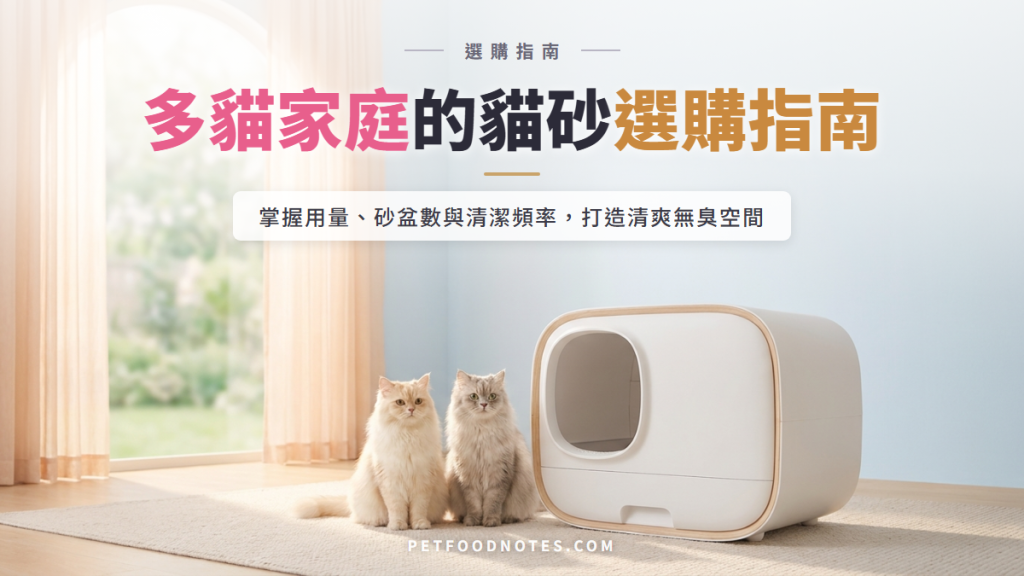 多貓家庭貓砂選購指南：用量、砂盆數與清潔頻率