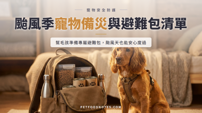 颱風季寵物備災指南：避難包與備糧清單