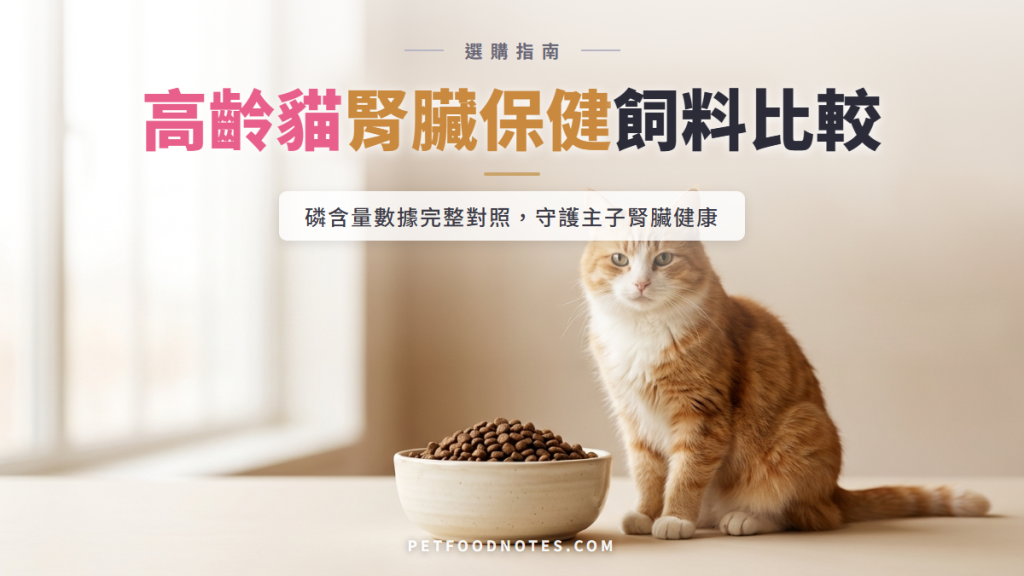 高齡貓腎臟保健飼料比較：磷含量數據對照表
