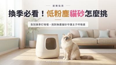 換季呼吸道警報：低粉塵貓砂怎麼挑