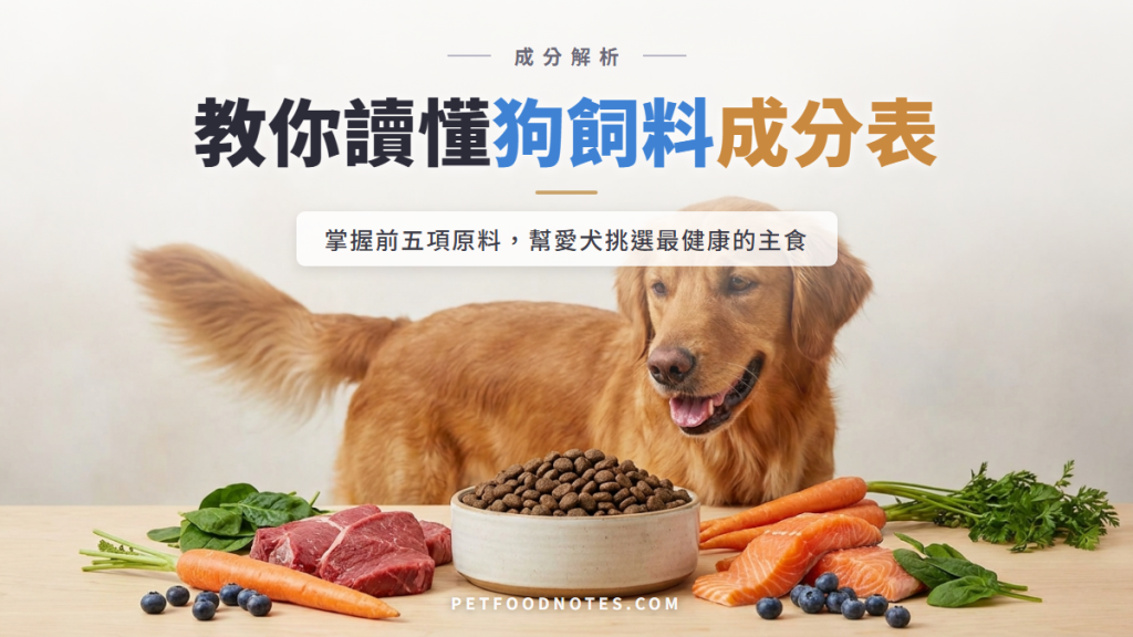 狗飼料成分表閱讀教學：前五項原料的挑選訣竅