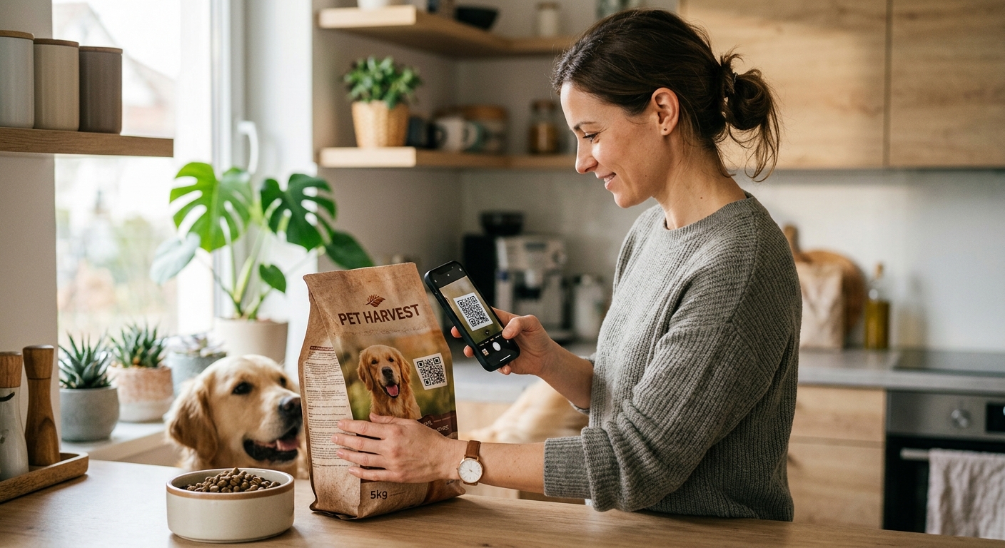 掃描 QR Code 查詢飼料產品履歷