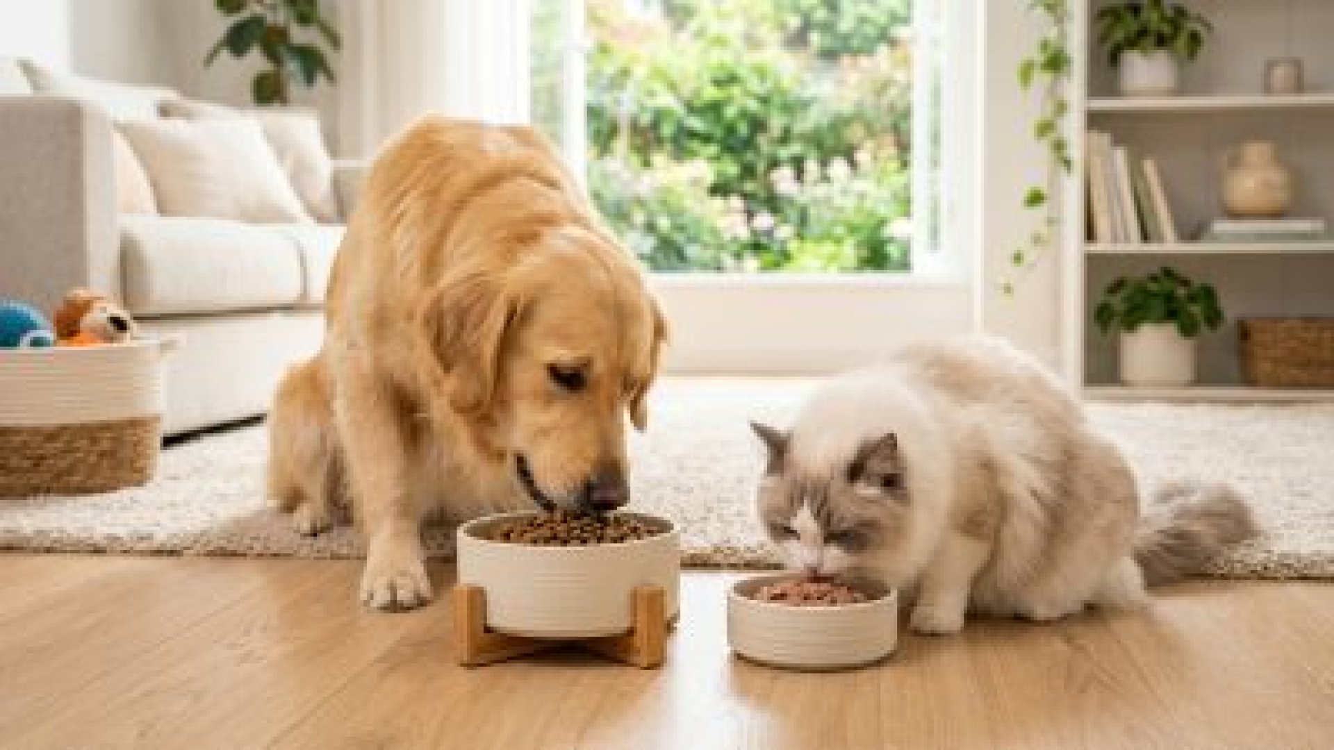 倍力提供優質的寵物食品，讓黃金獵犬享用倍力狗糧，布偶貓品嚐倍力貓罐頭，滿足毛孩們的營養需求。