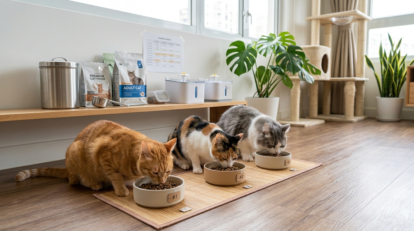 多貓家庭的日常餵食管理與長毛貓專屬飼料挑選